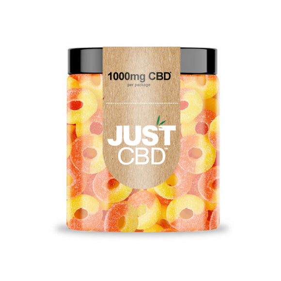 CBD Gummies 1000mg Jar - Peach Rings