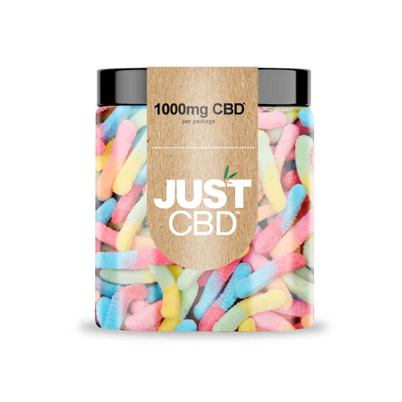 CBD Gummies 1000mg Jar - Sour Worms